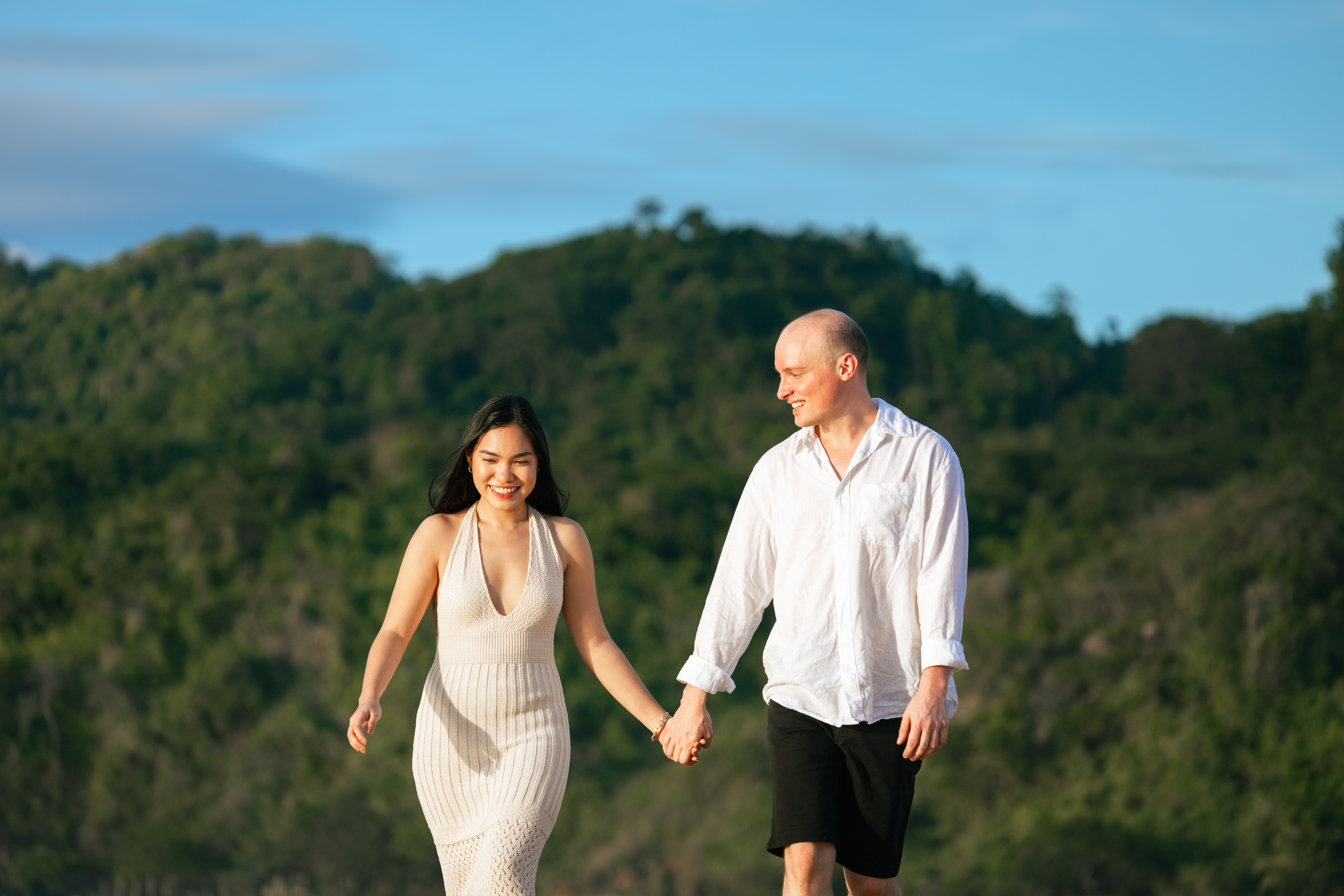 Couple walking together